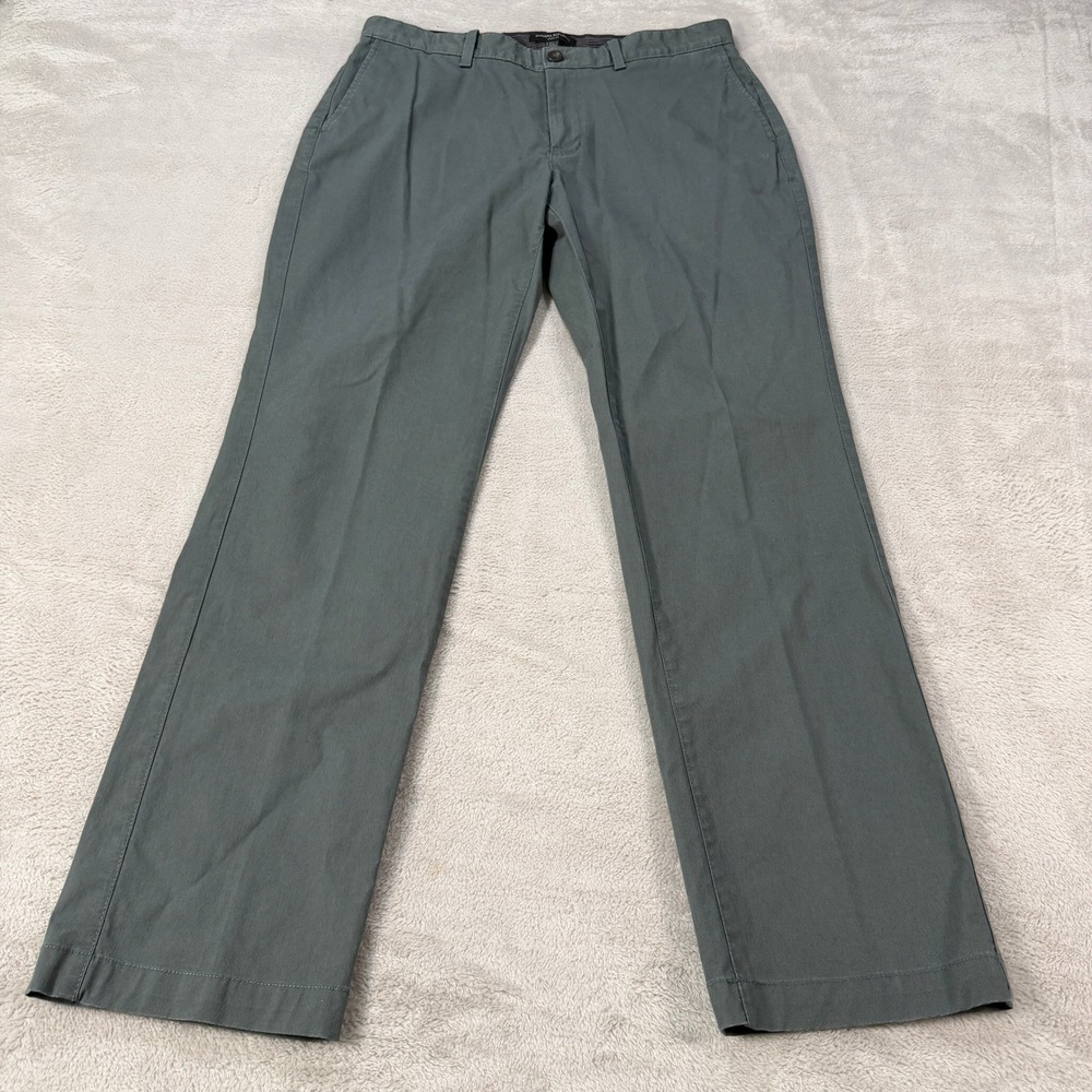 Banana Republic Aiden Fit Chino Pants Mens 33x32 Sage Green Slim Stretch Cotton